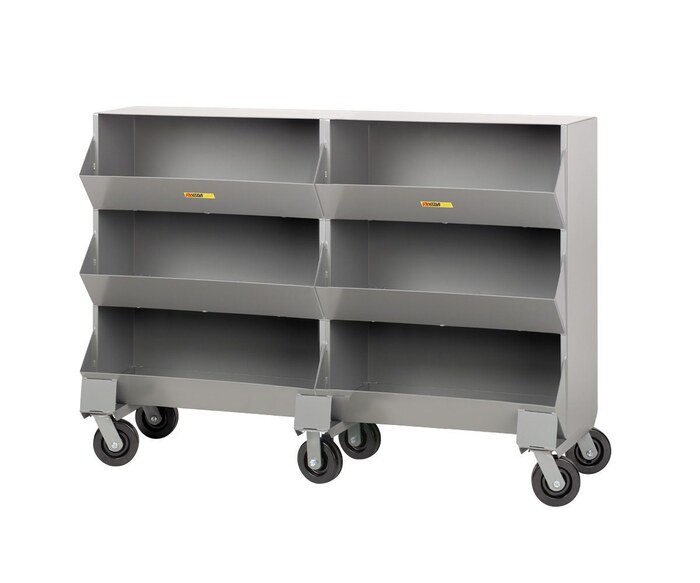 Little Giant Mobile Storage Bins - Double - LG-MS6-1564-6PH