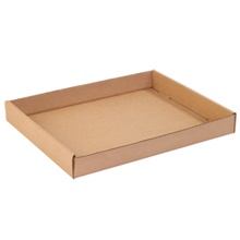 15 x 12 x 1 3/4" Kraft Corrugated Trays (50/Bundle)