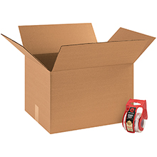 (10 Pack) Boxes W/ Tape & Dispenser