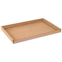 24 x 15 x 1 3/4" Kraft Corrugated Trays (50/Bundle)