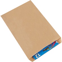 7 1/2 x 10 1/2" Kraft Flat Merchandise Bags