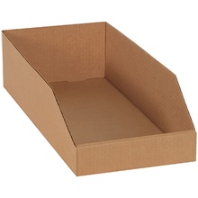 12 x 18 x 4 1/2" Kraft Bin Boxes (50/Bundle)