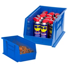 Blue Plastic Stack & Hang Bin Boxes