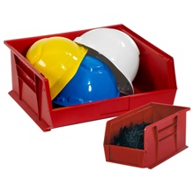 Red Plastic Stack & Hang Bin Boxes