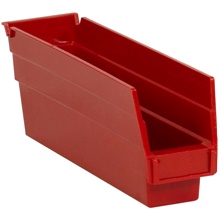 Red Plastic Shelf Bin Boxes