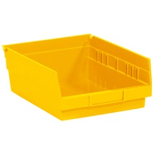 Yellow Plastic Shelf Bin Boxes