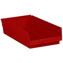 Red Plastic Shelf Bin Boxes