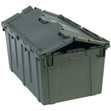25 3/4 x 16 x 12 1/2" Gray Round Trip Tote