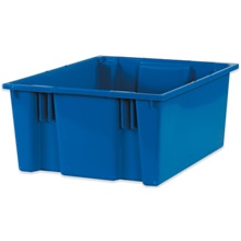 20 7/8 x 18 1/4 x 9 7/8" Blue Stack & Nest Containers