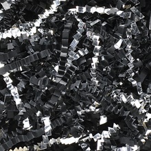 . Black and Silver Metallic Blend Crinkle Paper