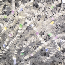 . Iridescent and White Blend Crinkle Paper