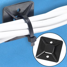 1 1/2 x 1 1/2" Black Cable Tie Mounts