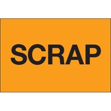 "Scrap" (Fluorescent Orange) Labels