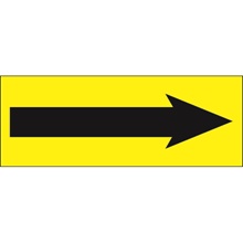 1 1/2 x 4" - "Arrow" Fluorescent Yellow Labels