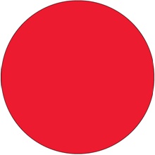 1" Circles - Fluorescent Red Removable Labels