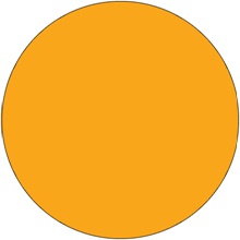 3" Circles - Fluorescent Orange Removable Labels