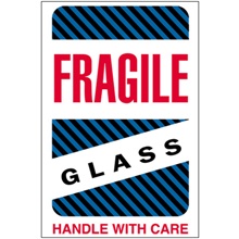 "Fragile - Glass - Handle With Care" Labels