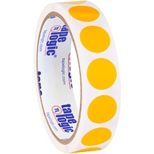 3/4" Circles - Fluorescent Orange Removable Labels