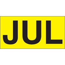 "JUL" (Fluorescent Yellow) Months of the Year Labels