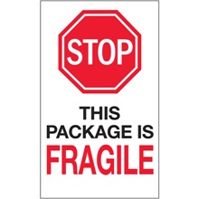 "Stop - This Package is Fragile" Labels