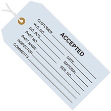 "Accepted (Blue)" Inspection Tags