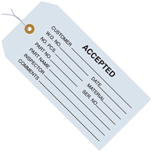 "Accepted (Blue)" Inspection Tags