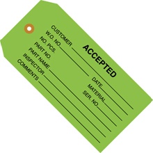 "Accepted (Green)" Inspection Tags