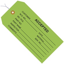 "Accepted (Green)" Inspection Tags