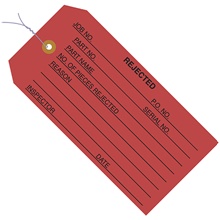 "Rejected" Inspection Tags