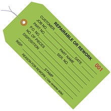 "Repairable or Rework" Inspection Tags