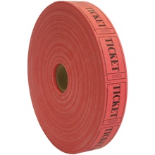 /4" Red Single Ticket