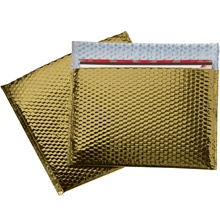 13 3/4 x 11 Gold Glamour Bubble Mailers