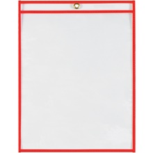 9 x 12" Neon Red Job Ticket Holders
