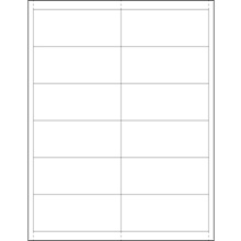 1 11/16 x 4" Plastic Label Holder Insert Cards