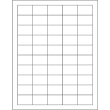 White Rectangle Laser Labels