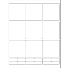 2 3/4 x 2 3/4" Glossy White Rectangle Laser Labels
