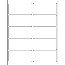 EZ Peel White Rectangle Laser Labels