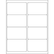 White Rectangle Laser Labels