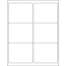 EZ Peel White Rectangle Laser Labels