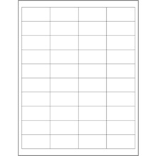 White Rectangle Laser Labels