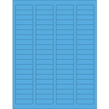 /2" Fluorescent Blue Rectangle Laser Labels