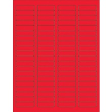 1 3/4 x 1/2" Fluorescent Red Rectangle Laser Labels