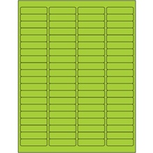 1 15/16 x 1/2" Fluorescent Green Rectangle Laser Labels