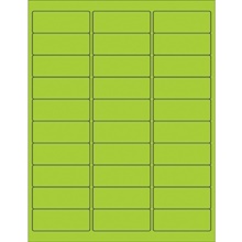 2 5/8 x 1" Fluorescent Green Removable Rectangle Laser Labels