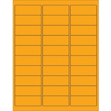 2 5/8 x 1" Fluorescent Orange Rectangle Laser Labels