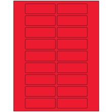 Fluorescent Red Rectangle Laser Labels