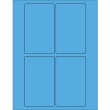 Fluorescent Blue Rectangle Laser Labels