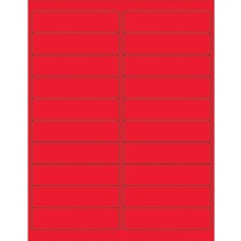 Fluorescent Red Rectangle Laser Labels