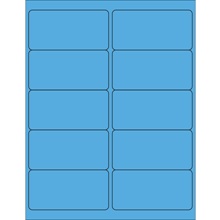 Fluorescent Blue Rectangle Laser Labels