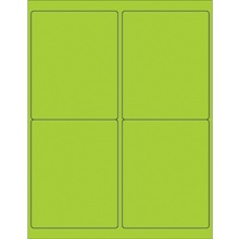 Fluorescent Green Rectangle Laser Labels